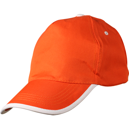 turuncu-beyaz-biyeli-şapka