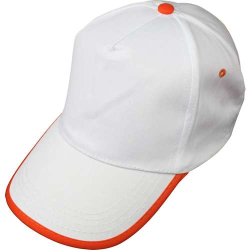 beyaz-turuncu-biyeli-şapka